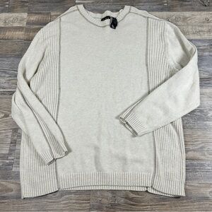 axcess Men’s Beige Knitted Crewneck Sweater Size XXL
